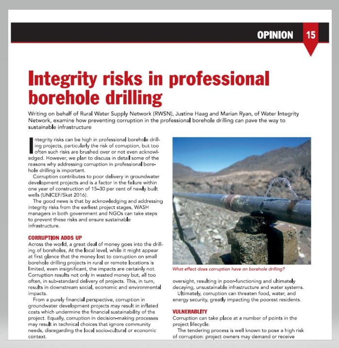 Book Cover: Integrity risks in professional borehole drilling