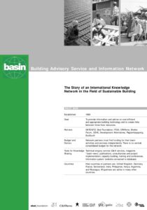 Book Cover: basin - Building Advisory Service and Information Network