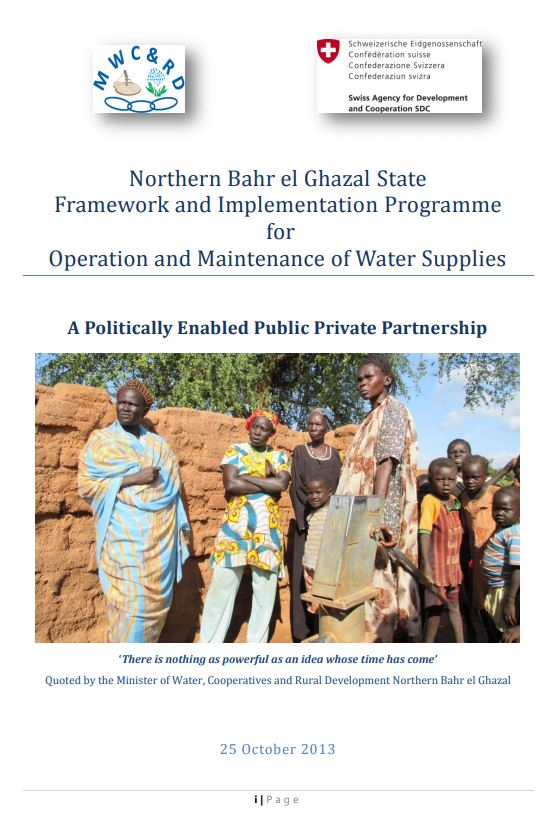 Book Cover: Framework and Implementation Programme for Operation and Maintenance of Water Supplies